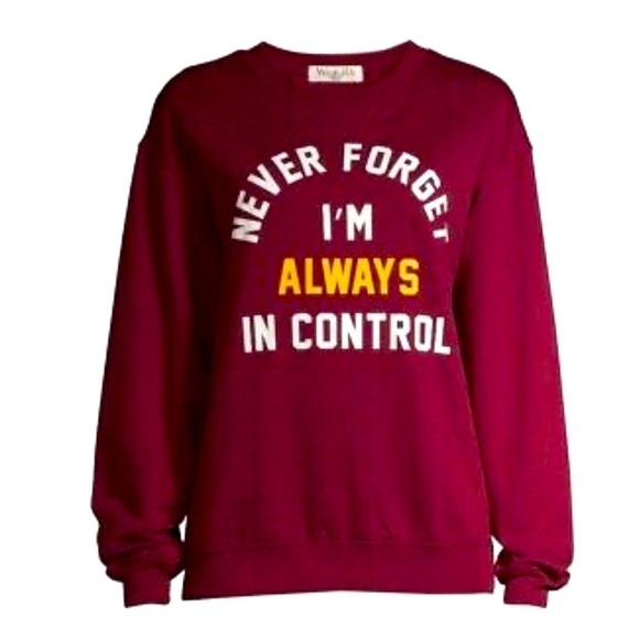 NWT WOUND UP NEVER FORGET burgundy SWEATSHIRT XXL - Picture 1 of 8